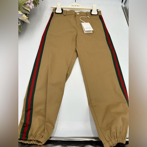 Boys, Gucci, web stripe track pants size 8, made in Italy - Picture 1 of 7